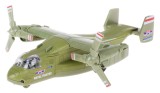 Avion militar Osprey de jucărie din metal si plastic cu lumini și sunete