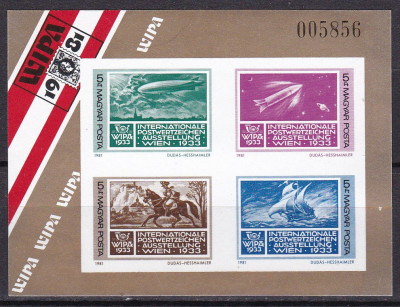 Ungaria 1981 Ziua marcii transport postal MI bl. 150B MNH foto