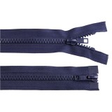 Fermoar plastic detasabil Crisalida, 2 cursoare, lungime 80 cm, Bleumarin