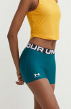 Under Armour pantaloni scurți de antrenament Authentics culoarea turcoaz, cu imprimeu, medium waist