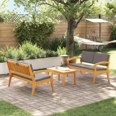 vidaXL Set bistro 3 pcs Maro 75 x 45 x 38cm Lemn masiv de acacia