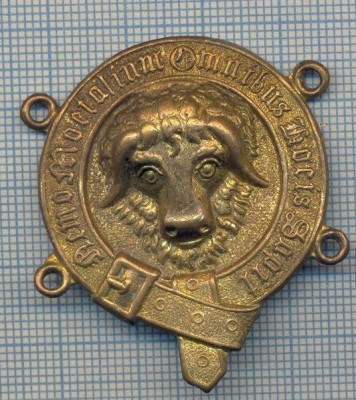 AX 81 MEDALIE-PLACHETA- MASONICA ? -NEMO MORTALIUM OMNIBUS LOCIS HAPTIT ? foto