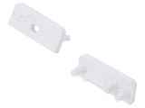Obturator Alb pentru Profile LED cu Orificiu - 20 Buc ABS