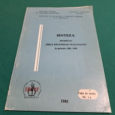 SINTEZA STUDULUI PIAȚA BĂUTURILOR NEALCOOLICE ÎN PERIOADA 1980-1990 /1985 *