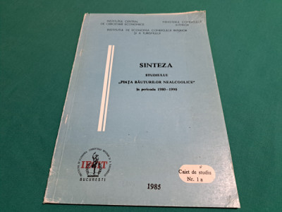 SINTEZA STUDULUI PIAȚA BĂUTURILOR NEALCOOLICE &amp;Icirc;N PERIOADA 1980-1990 /1985 * foto