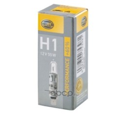 Bec auto cu halogen HELLA H1 12V; 55W; performance; 60% mai multa lumina, P14.5s; 1 buc. 8GH223498211