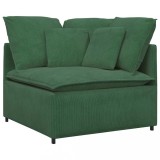 Modul de colt pentru canapea modulara cu perne verde inchis 100 cm, DKD Home Decor