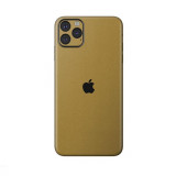 Cumpara ieftin Set Doua Folii Skin Acoperire 360 Compatibile cu Apple iPhone 11 Pro Wrap Skin Gold Metalic Matt, Auriu, Oem
