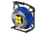 Prelungitor alimentare KEL 3x2,5mm2 4 prize PUR albastru 50m 16A