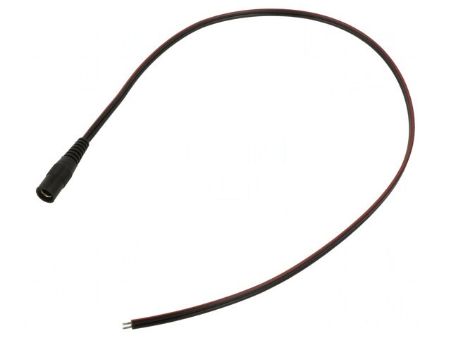 Cablu DC 5,5/2,1 Negru 0,5m