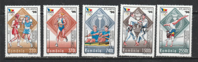 Romania 1996 - #1416 Jocurile Olimpice de Vara Atlanta 5v MNH foto