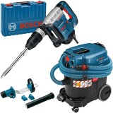 Bosch GSH 5 CE + GAS 35 M AFC + GDE MAX - Demolator SDS-Max 1150 W 8.3 J valiza plastic accesorii + Aspirator umed-uscat 1200 W 254 mbar 35 l priza sc