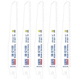 Wilpu 58 C/150 - Set panze fierastrau sabie bimetal 150 mm 5-8 dinti/inch dantura progresiva 5 bucati