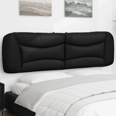 vidaXL Pernă pentru tăblie pat, negru, 183 cm, piele artificială 374614 foto