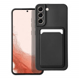 Cumpara ieftin Husa Silicon Compatibila cu Samsung Galaxy S22 Plus Forcell Card Case Negru, Carcasa