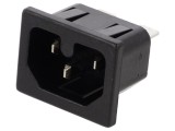 Conector: alimentare AC; soclu; tată; 10A; 250VAC; C16; IEC 60320