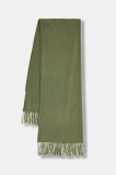 Answear.LAB sal de lana culoarea verde, neted