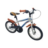 Bicicleta copii TEC Ares, culoare alb/portocaliu, roata 20&quot;, din otel Cod:222031000001