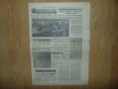 Ziarul Informatia 27 Martie 1982-Perioada Comunista foto