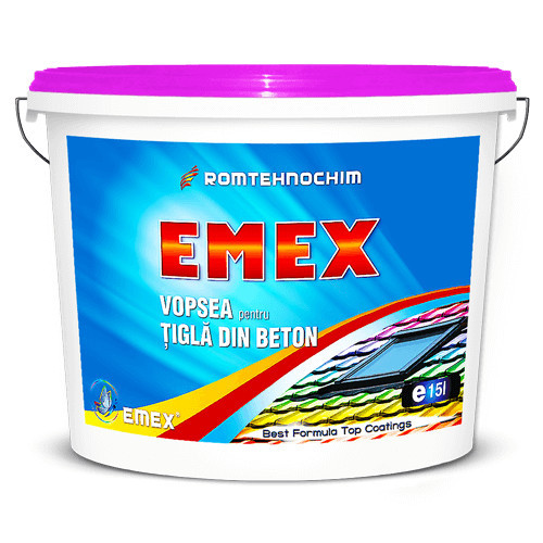 Vopsea Acrilica de Tigla &ldquo;Emex&rdquo; - Grena - Bid. 15 L