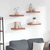 VidaXL Raft de perete 4 pcs Roșu 40 x 23,5 x 4 cm Lemn compozit 42019922
