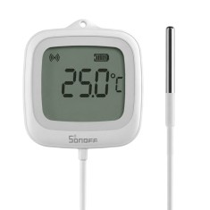 Termometru smart SONOFF cu sonda externa 1.5 m, Zigbee 3.0, ecran LCD 2.2 inch, protectie IP65, pentru lichide, frigidere si spatii inchise (SNZB-02LD
