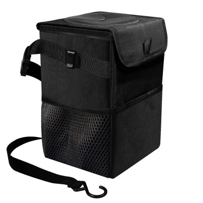 Cos de gunoi pentru masina, Organizator auto, Capacitate 5 litri, Negru foto
