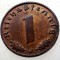 7.376 GERMANIA WWII 1 REICHSPFENNIG 1940 J XF