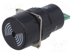 Semnalizator acustic ONPOW 75dB fara iluminare IP40 ?16mm max. 6mm 24VDC foto