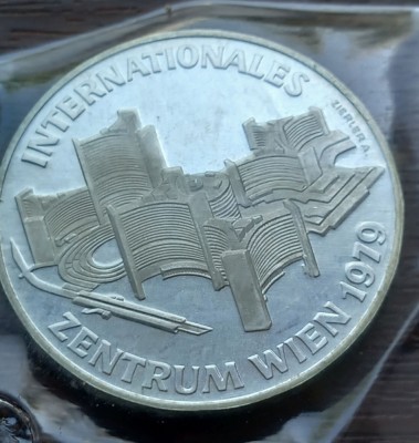 (A147) MONEDA DIN ARGINT AUSTRIA - 100 SCHILLING 1979, ZENTRUM WIEN - PROOF foto