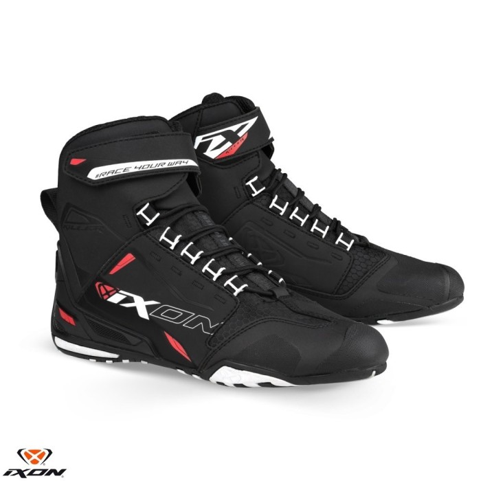 Ghete pentru scuter - motocicleta Roadster barbati vara Ixon model Killer MS culoare: negru/alb/rosu Negru/alb/rosu 40