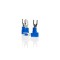 PAPUC ELECTRIC AUTO IZOLAT ALBASTRU TIP FURCA 4.3mm-SET 10 BUC