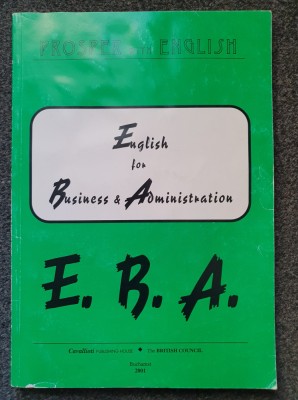 ENGLISH FOR BUSINESS ADMINISTRATION foto