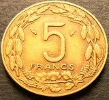 Moneda exotica 5 FRANCI - AFRICA CENTRALA (CAMERUN), anul 1978 * cod 3948 A