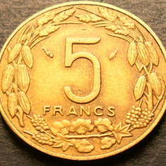 Moneda exotica 5 FRANCI - AFRICA CENTRALA (CAMERUN), anul 1978 * cod 3948 A