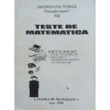Teste de matematica pentru concursul de admitere la universitatea tehnica gh. asachi, iasi - 2000 - Necunoscut (F31)