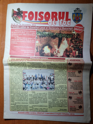 ziarul foisorul de foc decembrie 2014-numar de craciun foto