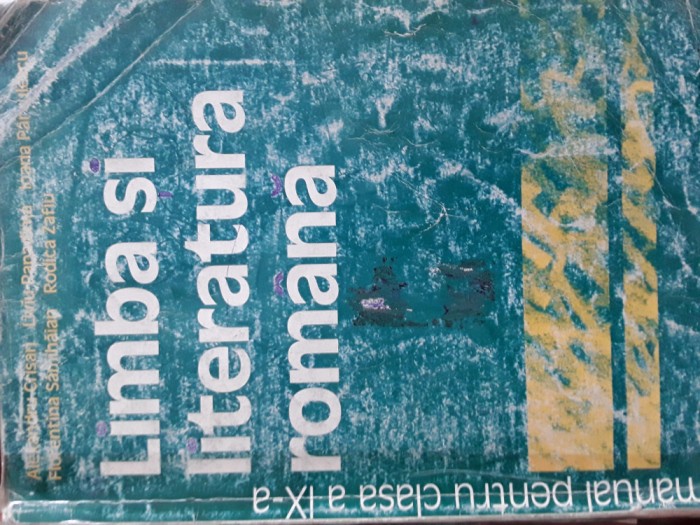 Limba si literatura romana Manual clasa IX Al.Crisan,I.Parvulescu 1999