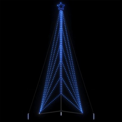 Gossi instalatie brad de craciun 861 led-uri, albastru, 478 cm foto