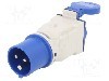 Conector alimentare AC, IEC 60309, IP44, 16A, 230V AC, 3 pini, PCE - 9433100