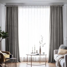 Draperie din catifea blackout cu rejansa din bumbac tip fagure, Madison, 150x240 cm, densitate 700 g/ml, Tapa, 1 buc