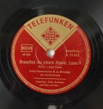 Disc ebonita patefon - gramofon Telefunken - Herz, Schmerz und dies und das...