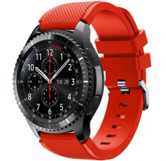 Curea ceas Smartwatch Samsung Gear S3, iUni 22 mm Silicon Red foto