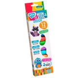 Cumpara ieftin Set plastilina Lovin 12pcs*15gr - Neon&amp;Classic