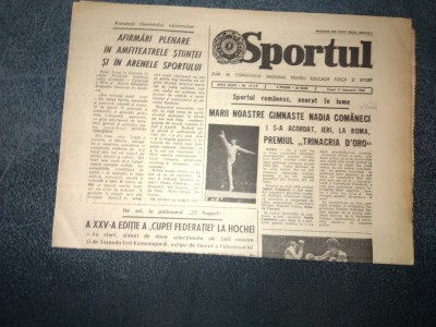 ZIARUL SPORTUL 11 FEBRUARIE 1983 NADIA COMANECI foto
