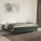 vidaXL Saltea de pat cu arcuri, verde &icirc;nchis, 160x200x20 cm, catifea 347831