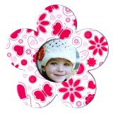 Magnet floare inserție foto - roz