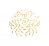 Cumpara ieftin Sticker decorativ Zodiac, Auriu, 51 cm, 5481ST, Oem