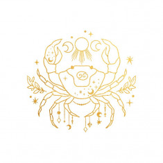 Sticker decorativ Zodiac, Auriu, 51 cm, 5481ST