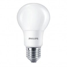 Bec LED Philips, 8 W, 2700 K, 806 Lumeni, 220 V, E27, alb cald, 15000 ore, clasa energetica A+ foto